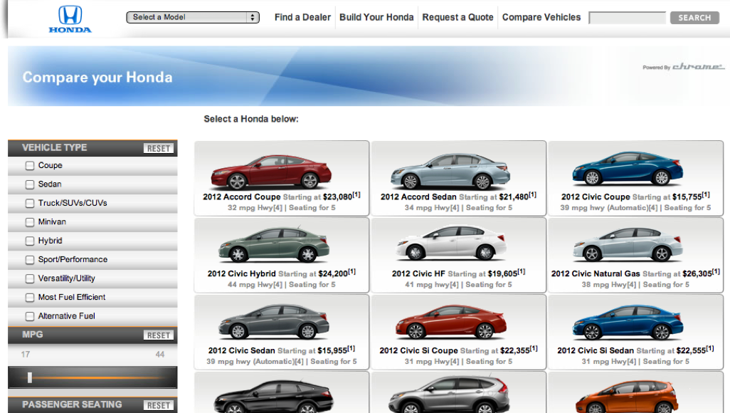 Compare tool High-fidelity designs - Select