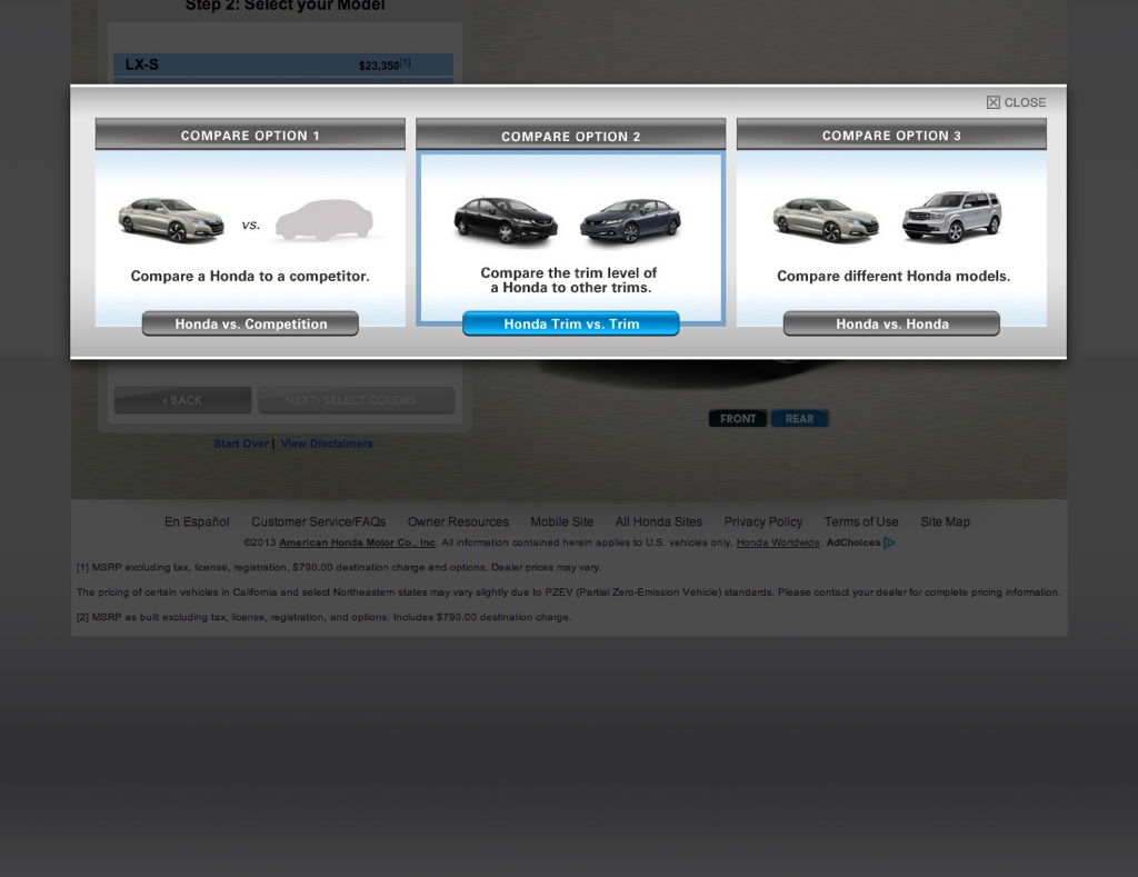 Modal mockup